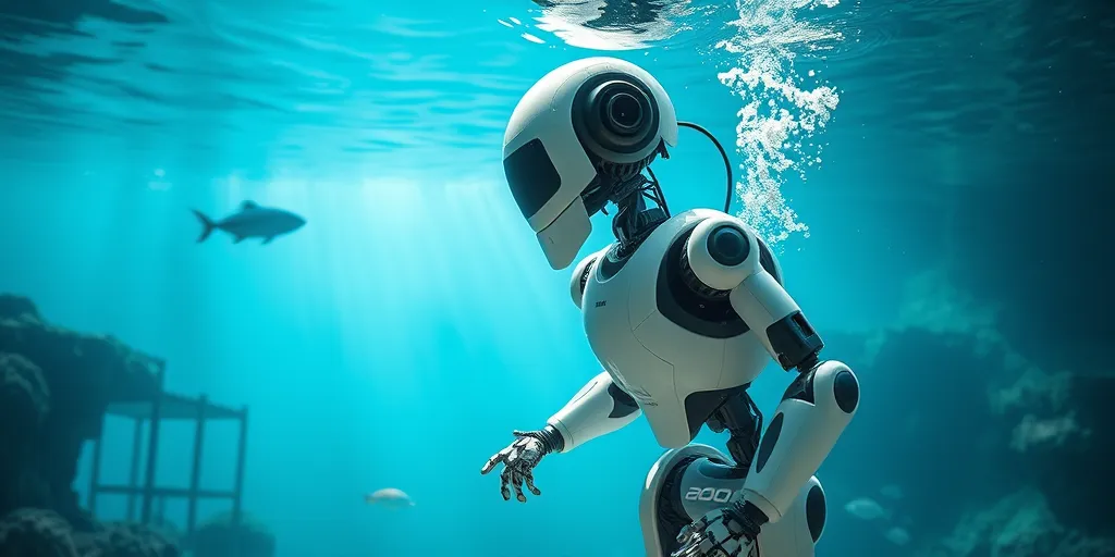 robot humanoide piscine